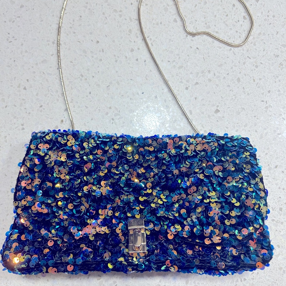 ZARA Sequin Clutch NWOT